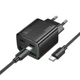 Сетевое зарядное устройство Hoco N55 Fundador PD20W four-port (2USB-A/2C) + Type-C to Type-C Black - изображение 2
