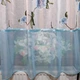 Фіранка кухонна готова коротка Софія блакитна троянда 280*170 см - зображення 4