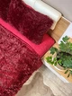 Велюровый комплект постельного белья Евро 200x230 см наволочка 50х70см 2шт Красный (П4К-velur-travka-002/12-2) - изображение 8