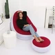 Прочный надувной диван кресло для отдыха с пуфиком AIR SOFA 102х127х76 см Красный - изображение 7