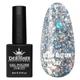 Гель-лак для ногтей Clow Glitter Дизайн с глиттером хамелеон разного размера , 9 мл Серебро №567 - изображение 1