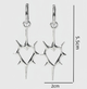 Сережки Fashion Jewerly серця з біжутерія шипами в стилі y2k готика сріблясті (SVS) - зображення 4