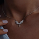 Цепочка Fashion Jewerly Крылья Ангела подвеска на шею в стиле Тиффани y2k kpop серебристый (SVS) - изображение 3