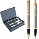 Подарунковий набір Parker IM Brushed Metal GT RB+BP (ролер + кулькова) - зображення 1