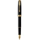 Ручка перова Parker SONNET Matte Black Lacquer GT FP F - зображення 1
