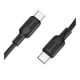 Кабель синхронізації Borofone BX113 Silicone 60W/3A Type-C to Type-C 3 м Black (35552_3346714) - зображення 6