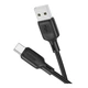 Кабель синхронізації Borofone BX113 Silicone 3A USB-A to Type-C 2 м Black (35597_3346762) - зображення 4