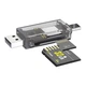 Кардридер WALKER WCD-72 microSD, SD card reader переходник (выход USB2.0, Type-C) прозрачный - изображение 3