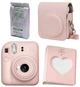 Набор Fujifilm INSTAX Mini 12 Blossom Pink розовая фотокамера мгновенной печати / картридж 10 фото / чехол / альбом сердце 64 фото - изображение 1