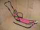 Санки дитячі Adbor Piccolino Black Edition Pink з ручкою штовхачем санчата дитячі зі спинкою та ременем безпеки, дитячі сані піколіно - зображення 2