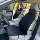 Накидка на сидіння з алькантари Lux Діамонд прошитий чорний ромб з чорним рядком Преміум+ 1 передня - зображення 1