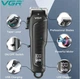 Машинка для стрижки волос аккумуляторная с дисплеем VGR V-683 Pro Черный 4 насадки - изображение 4