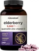 Добавка преміум-класу для підтримки імунітету 4 до 1 NatureBell Sambucus Elderberry 240 капсул - зображення 1