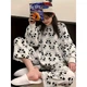 Женская пижама Lesko Panda L теплая флисовая костюм для дома - изображение 4