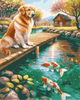 Картина по номерам Пес и королевские карпы 40х50 см Rainbow Art GX47402 - изображение 1