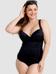 Купальник злитий Sisianna 77452 чорний 56 (5XL) повнота грудей 4D-5E; стегна 121-125 см - зображення 1