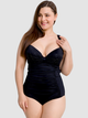 Купальник злитий Sisianna 77452 чорний 56 (5XL) повнота грудей 4D-5E; стегна 121-125 см - зображення 2