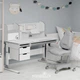 Дитячий стіл Mealux Hamilton Multicolor PN з полицею (BD-680 W/G MC+PN з полицею) - зображення 2