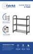 Подставка для обуви Fabrika на 3 полки 417х190х440 мм Black (FK0240BLACK) - изображение 2