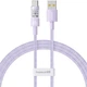 Кабель Type-C на USB Baseus Gem Series Fast Charging Data Cable (2m, 100W, 6A, 480 Mbps). Nebula Purple - зображення 7