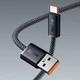 Кабель Type-C на USB Baseus Dynamic Series Fast Charging Data Cable (2m, 100W, 5A, 480 Mbps). Black - зображення 2