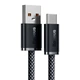 Кабель Type-C на USB Baseus Dynamic Series Fast Charging Data Cable (1m, 100W, 5A, 480 Mbps). Black - зображення 3