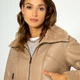 Жіноча коротка куртка з хутром бежевий 99_9P_116_9_XL, XL - изображение 5