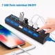 USB-хаб 7 портів Digital високошвидкісний USB-концентратор 3.0 Чорний (1000-796-00) - зображення 7