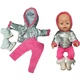 Одежда для куклы Baby Born / Беби Бона 40 - 43 см набор с обувью зимний серебристый 8857 / 8698 - изображение 2