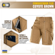 Шорти M-Tac Conquistador Flex Coyote Brown 2XL 20008017-2XL - изображение 4