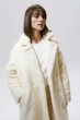 Еко шуба жіноча AL Teddy oversize L 110 см XL молочна - зображення 7