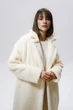 Еко шуба жіноча AL Teddy oversize L 110 см XL молочна - зображення 8