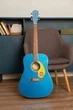 Акустическая гитара Fender CD-60S FSR Blue Pearl w/Yellow Pickguard - изображение 6