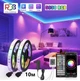 Светодиодная LED лента RGB 10 метров, SMD 3535, 24 В, Bluetooth, пульт и блок питания (SD110BB) - изображение 1