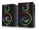 Колонки 2.0 REAL-EL S-410 black (12 Вт, Bluetooth, подсветка) - изображение 1