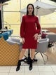 Платье с объемными рукавами из трикотажа Джерси Cat Orange 5806 Красное 48 - изображение 1