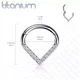 Кольцо кликер из титана Spikes RHT61-1608-C для пирсинга септума, трагуса, хеликса, брови (1,2мм, 8мм) - изображение 2