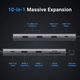 Концентратор USB-C UGREEN CM639 Type-C 10 in 1 HDMI 8K HDR PD100W Ethernet RJ45 SD/TF док-станція (15534) - зображення 2