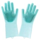 Силиконовые перчатки Magic Silicone Gloves для уборки. Цвет: бирюзовый OM-99 - изображение 1