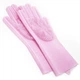 Силиконовые перчатки Magic Silicone Gloves Pink для уборки. Цвет: розовый PO-94 - изображение 4