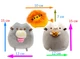 Набор мягких игрушек Pusheen cat 15х12см Пушин Кет с попкорном Кот с пиченьем и Лев 10х7см n-12404 - изображение 2