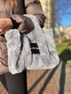 Жіноча сумка Totebag сіра хутряна (5027) - зображення 8