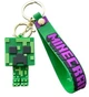 Брелок подвеска на рюкзак Крипер из игры Майнкрафт 3D (Creeper Minecraft) Зеленый - изображение 1