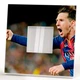 Декоративне дзеркало «Ліонель Мессі. Lionel Messi. Футбол. Барселона» подарунок для фанатів, прикраса спорт клубу - зображення 2