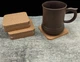 Набір пробкових квадратних підставок-костерів для чашок Jellyn 10x10 см 4 шт (C103500-4) - зображення 7