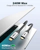 Кабель Rixmie Type-C to Type-C USB3.1 Gen2, 240W, 20Gbps, 1м, black - изображение 5