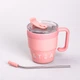 Термокружка Coffee & Tea с трубочкой розовая - изображение 2