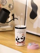 Термокружка Panda с керамической колбой 380 мл Розовая 4972366 - изображение 5