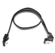 Кабель Ewell SATA 7pin F/F 0.40 м, L-конектор, Black (EW676) - зображення 1