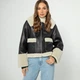 Жіноча укорочена куртка зі штучним хутром чорний 99_9W_900_1_XL, XL - изображение 2